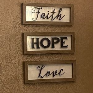 Faith hope love sign